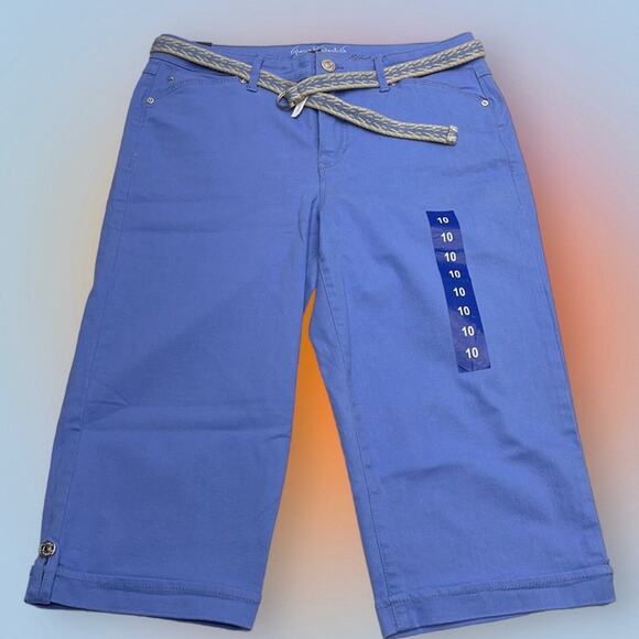 GLORIA VANDERBILT Women’s 10 Blue Skimmer Capri Jeans - Picture 1 of 3